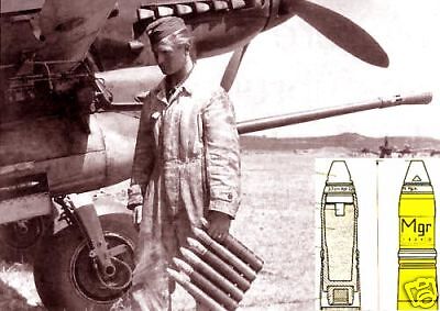 NEW GERMAN AIRCRAFT GUN AMMO CD SHELL FUZE,CARTRIDGE  LUFTWAFFE WW2 REFERENCE  
