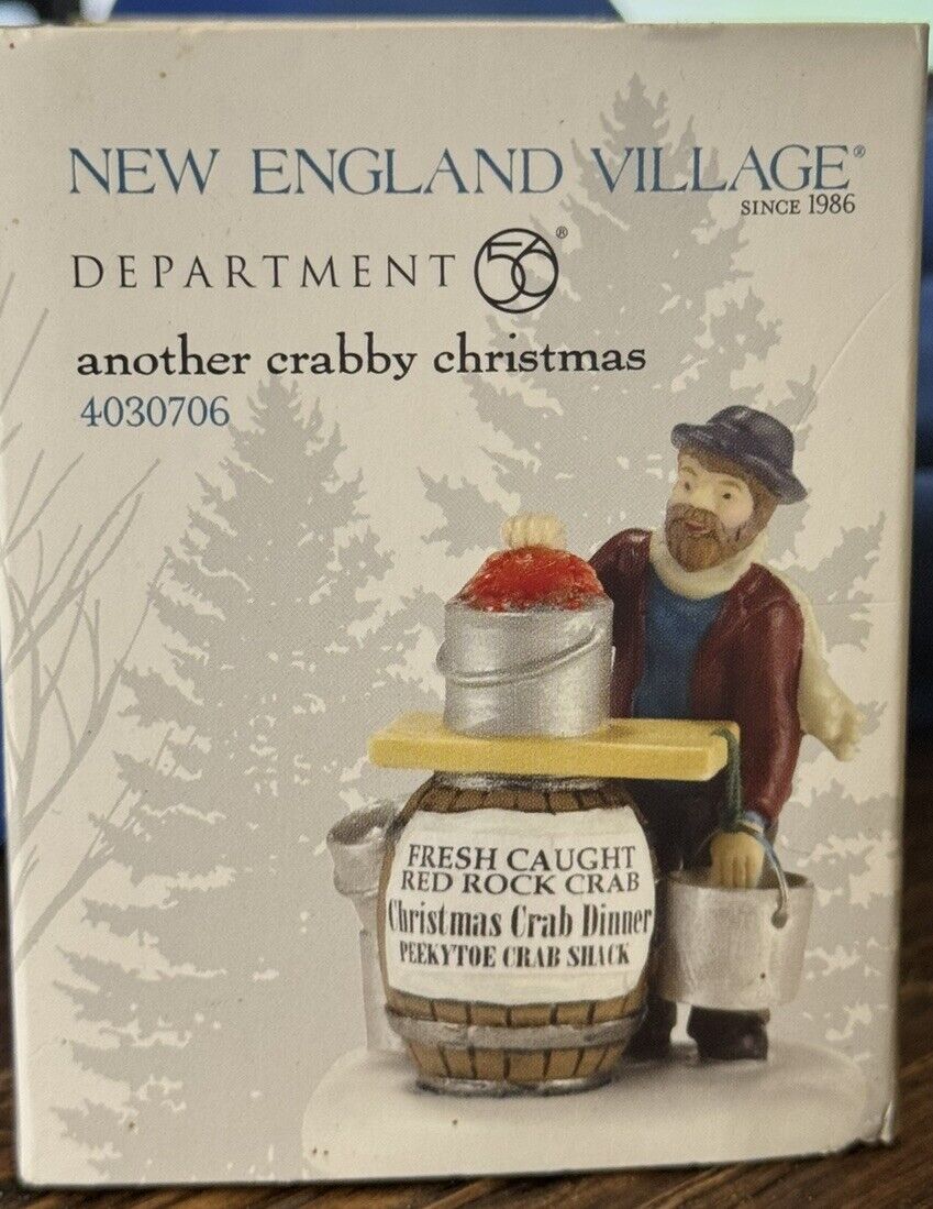 Dept 56 New England Village Accessory  ANOTHER CRABBY CHRISTMAS, 4030706, NIB