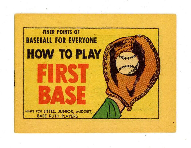 Finer Points of Baseball For Everyone: How to Play First Base 1958 VF