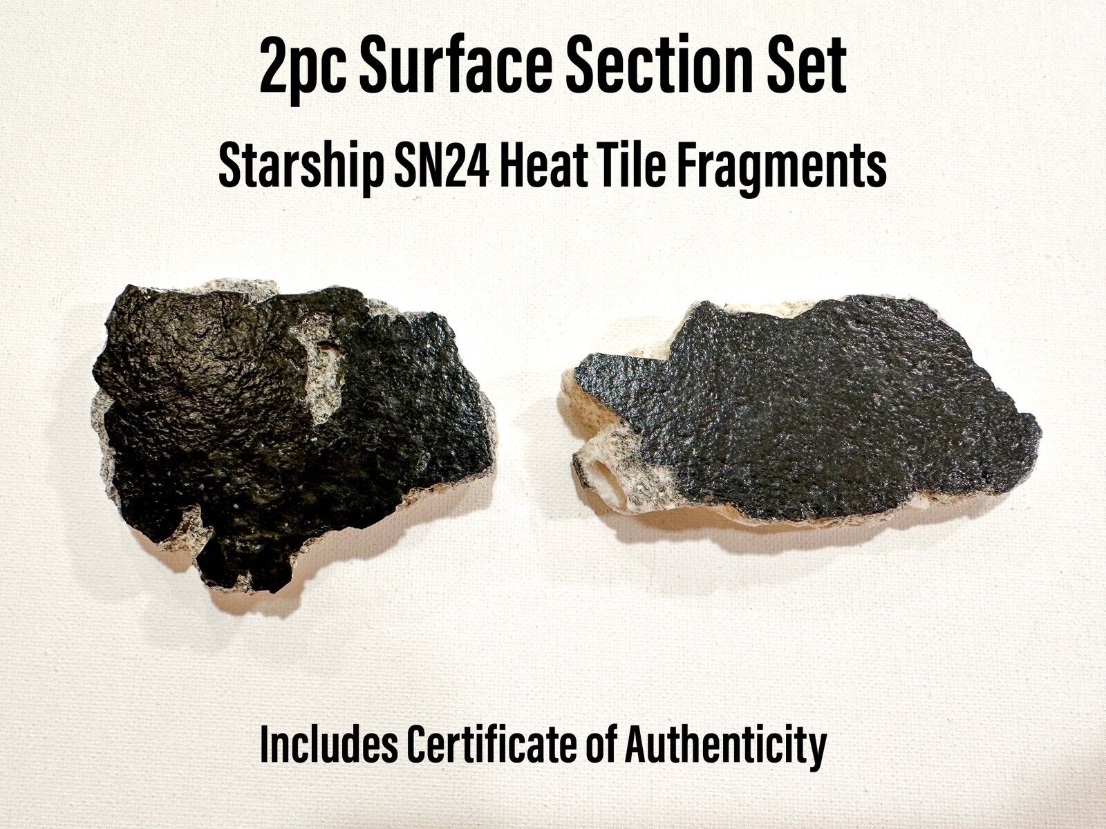 SpaceX Starship SN24 S24 Large Heat Shield Thermal Tile Sections - 2X Surface