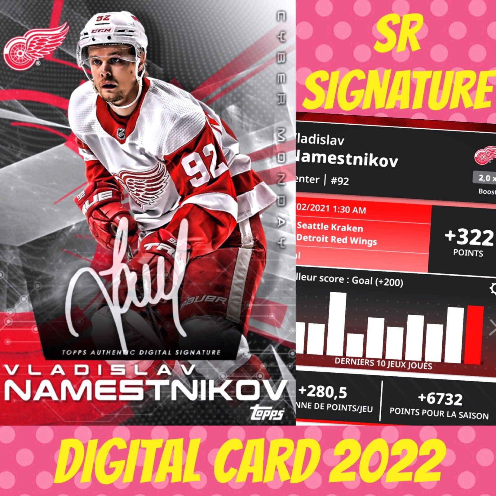 Topps NHL Skate SR Vladislav Namestnikov Cyber Monday Signature 2022 Digital