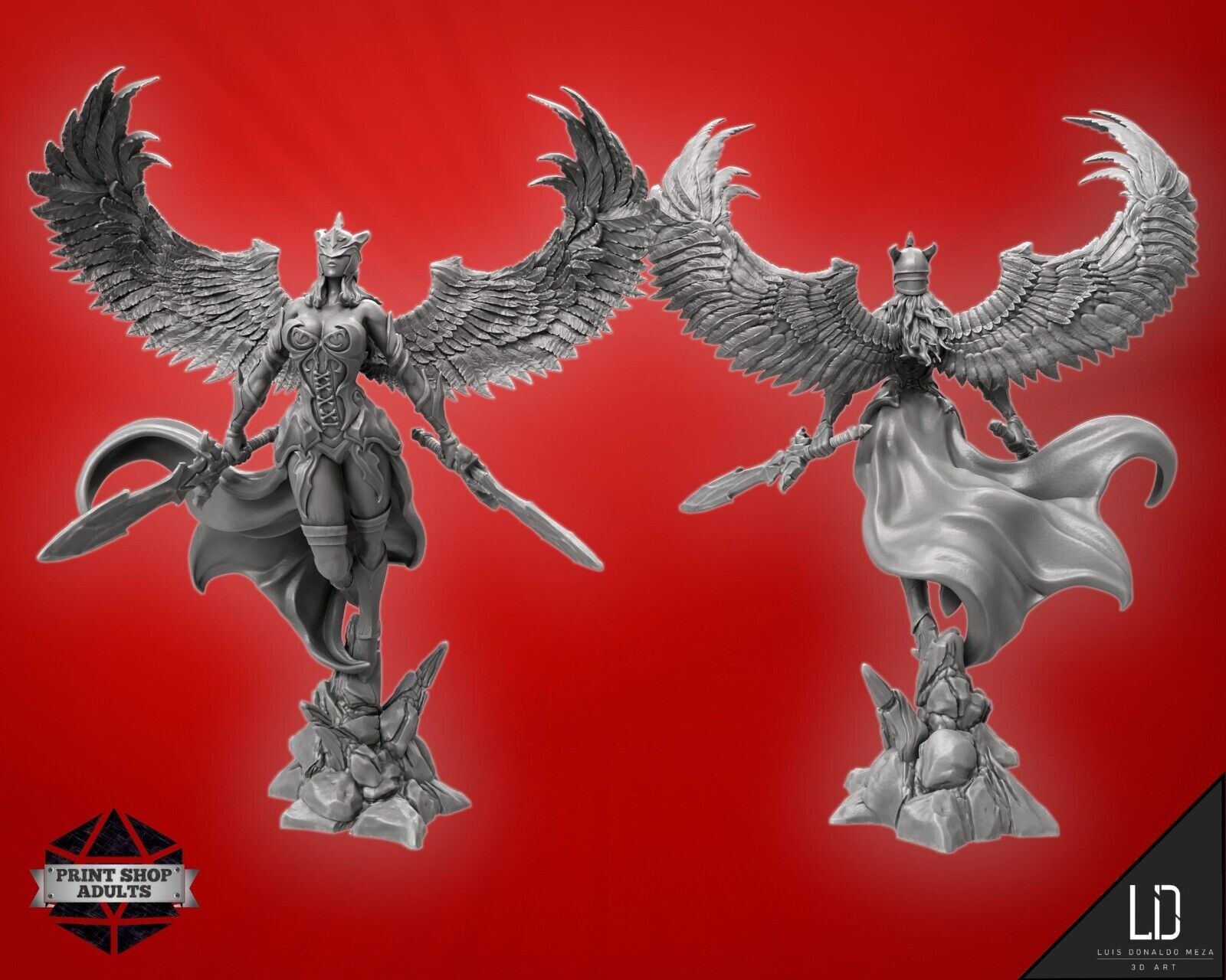 Valkyrie Warrior Miniature Aasimir Paladin Sexy High Fantasy Figure Sfw 3D Print