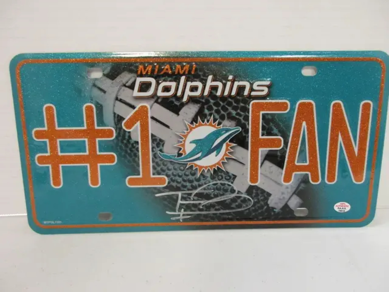 Tua Tagovailoa of the Miami Dolphins signed autographed metal license plate PAAS
