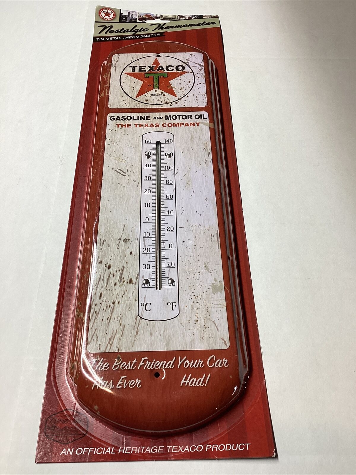 Texaco Replica Nostalgic Metal Thermometer - Official Heritage Texaco Product
