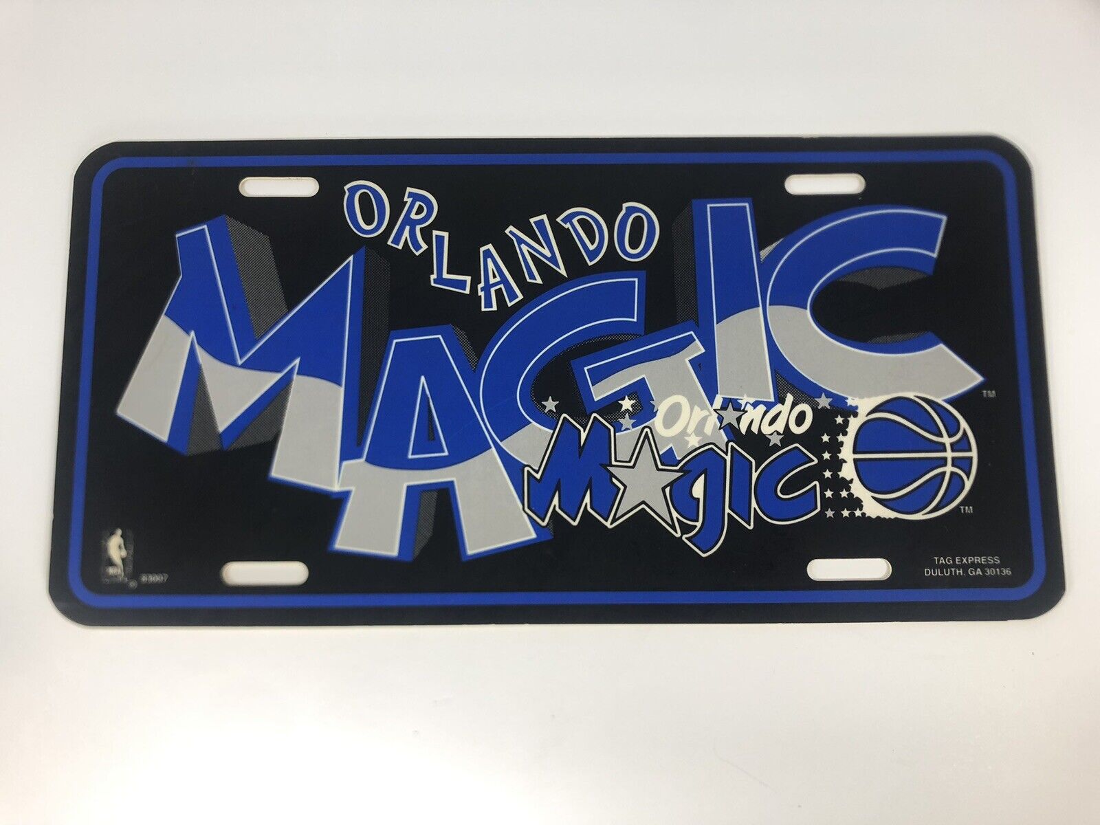 Plastic Orlando Magic Licence Plate Anfernee Hardaway Shaquille O\'Neal NBA