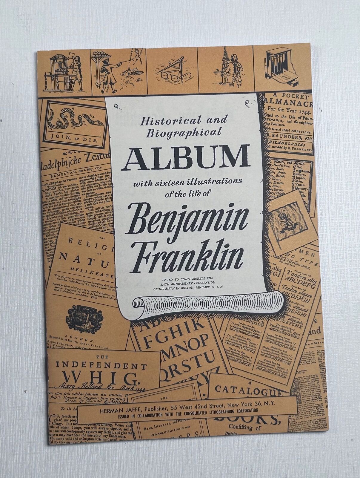 Historical Biographical Album Benjamin Franklin Esso Standard Oil Co 1955