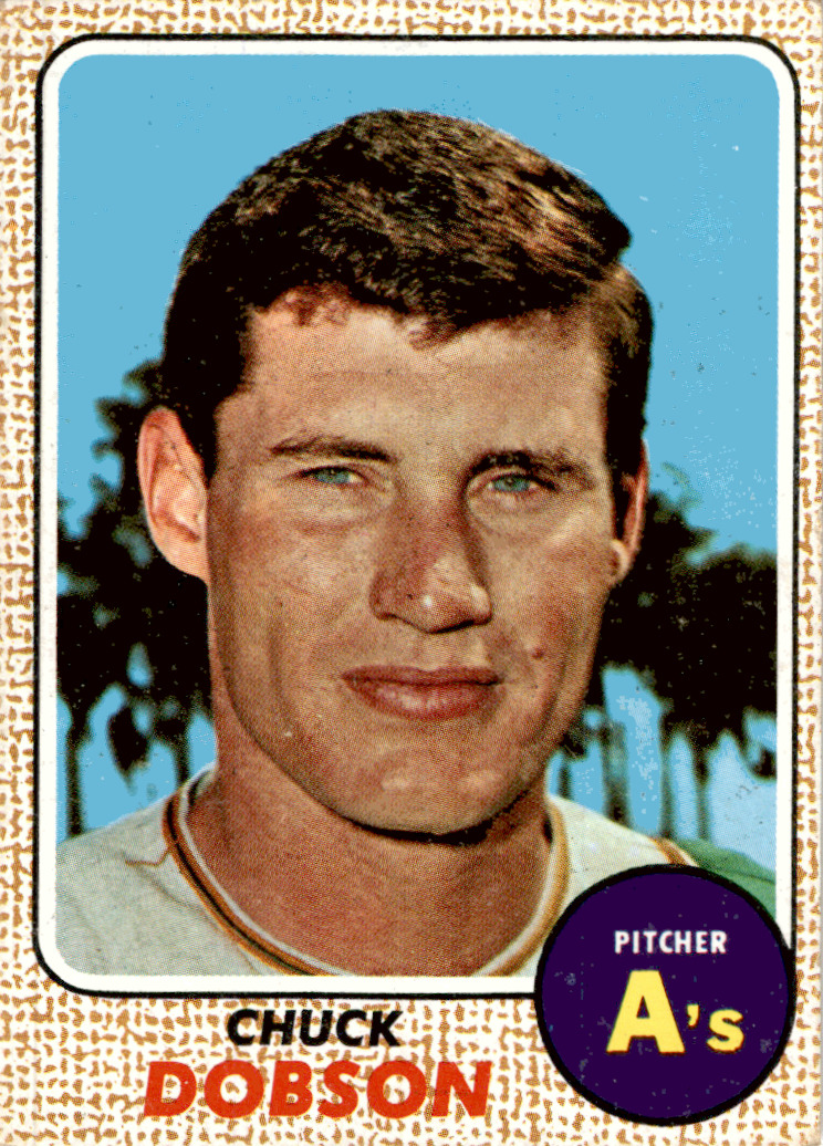 1968 Topps #62 Chuck Dobson Oakland Athletics