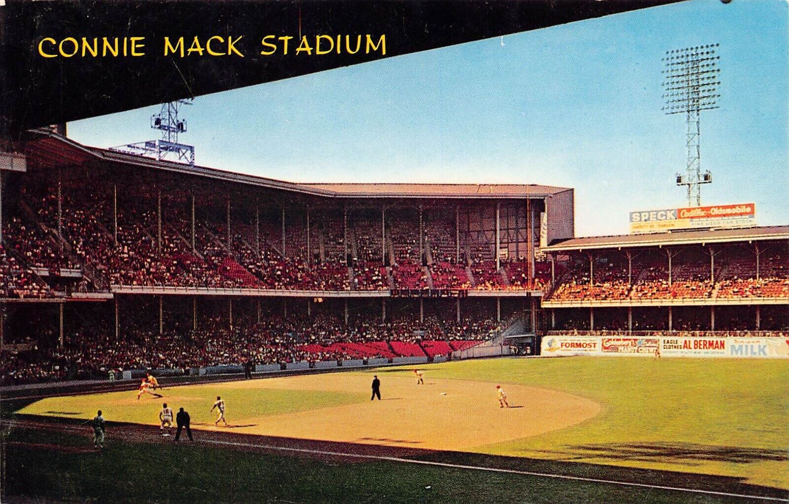 Connie Mack Stadium Shibe Park Philadelphia Phillies Fire Disaster Postcard A60