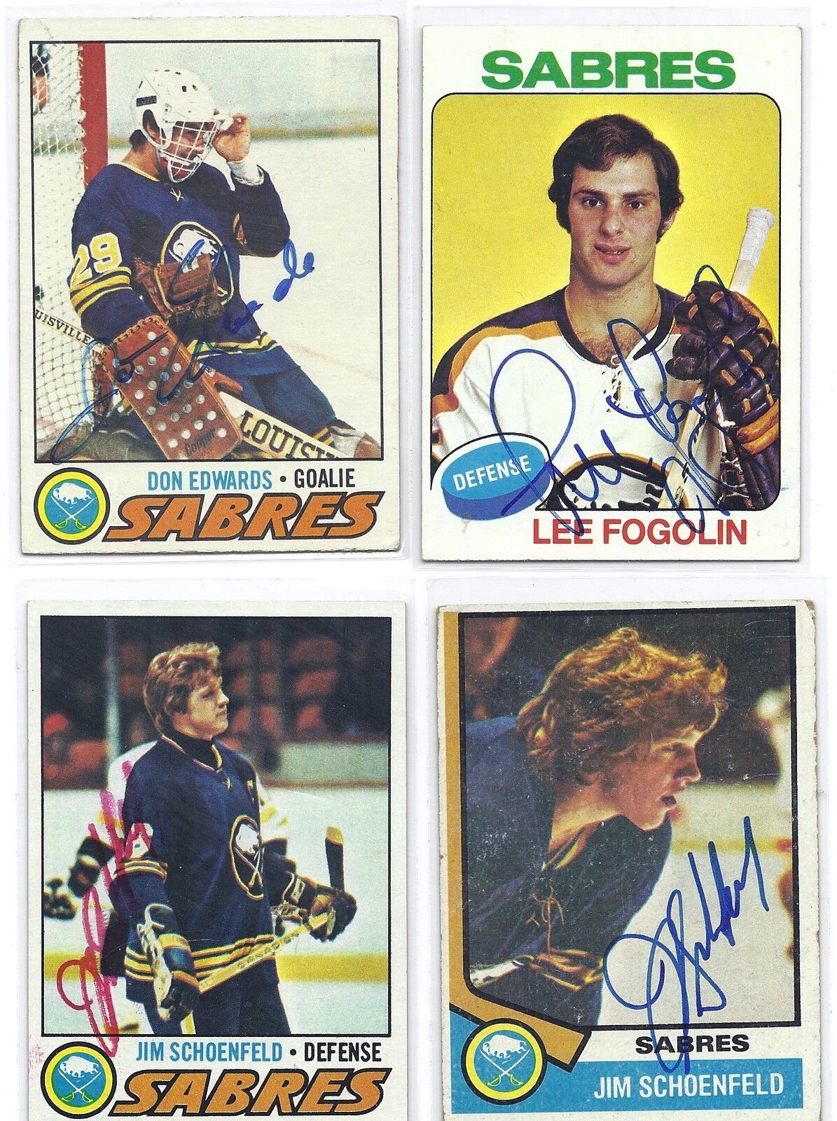 1974-75 Topps #121 Jim Schoenfeld Buffalo Sabres Autographed Hockey Card 