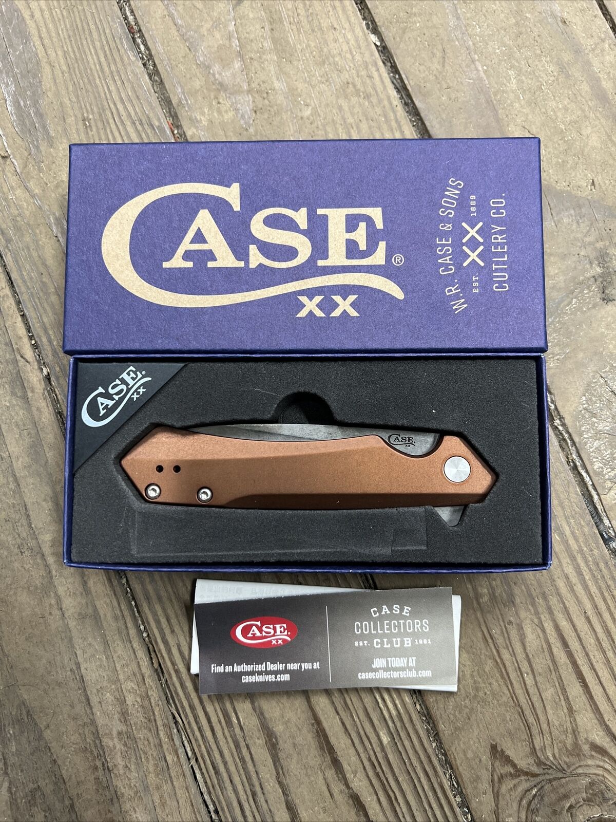 Case xx Knife Kinzua 64692 Frame Lock S35VN Steel Brown Aluminum Pocket Knives