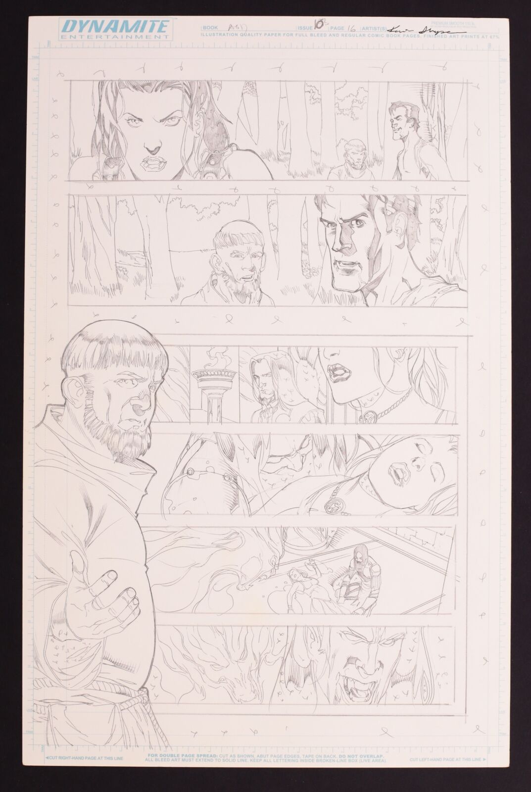 Original Art from Army of Darkness #10 (2006) Page 16 Pencils by Kevin Sharpe