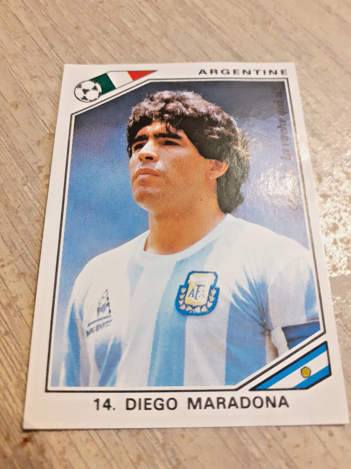 VERY RARE Diego MARADONA the Cow Qui Rit - PANINI WORLD CUP ITALY 90 sticker