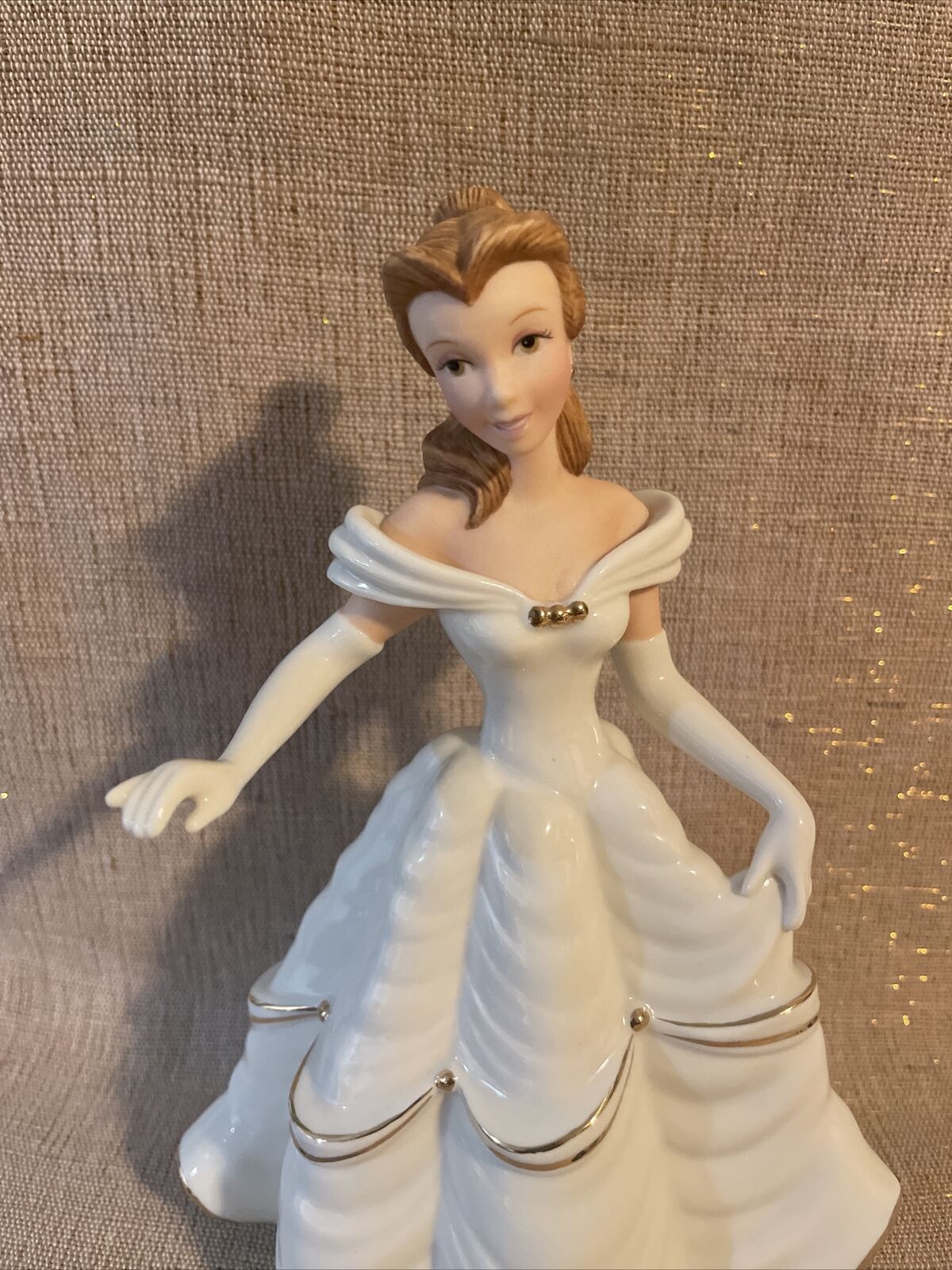 Lenox My Heart Is Yours BELLE Figurine Disney Beauty & The Beast 8” W/ Gold Trim