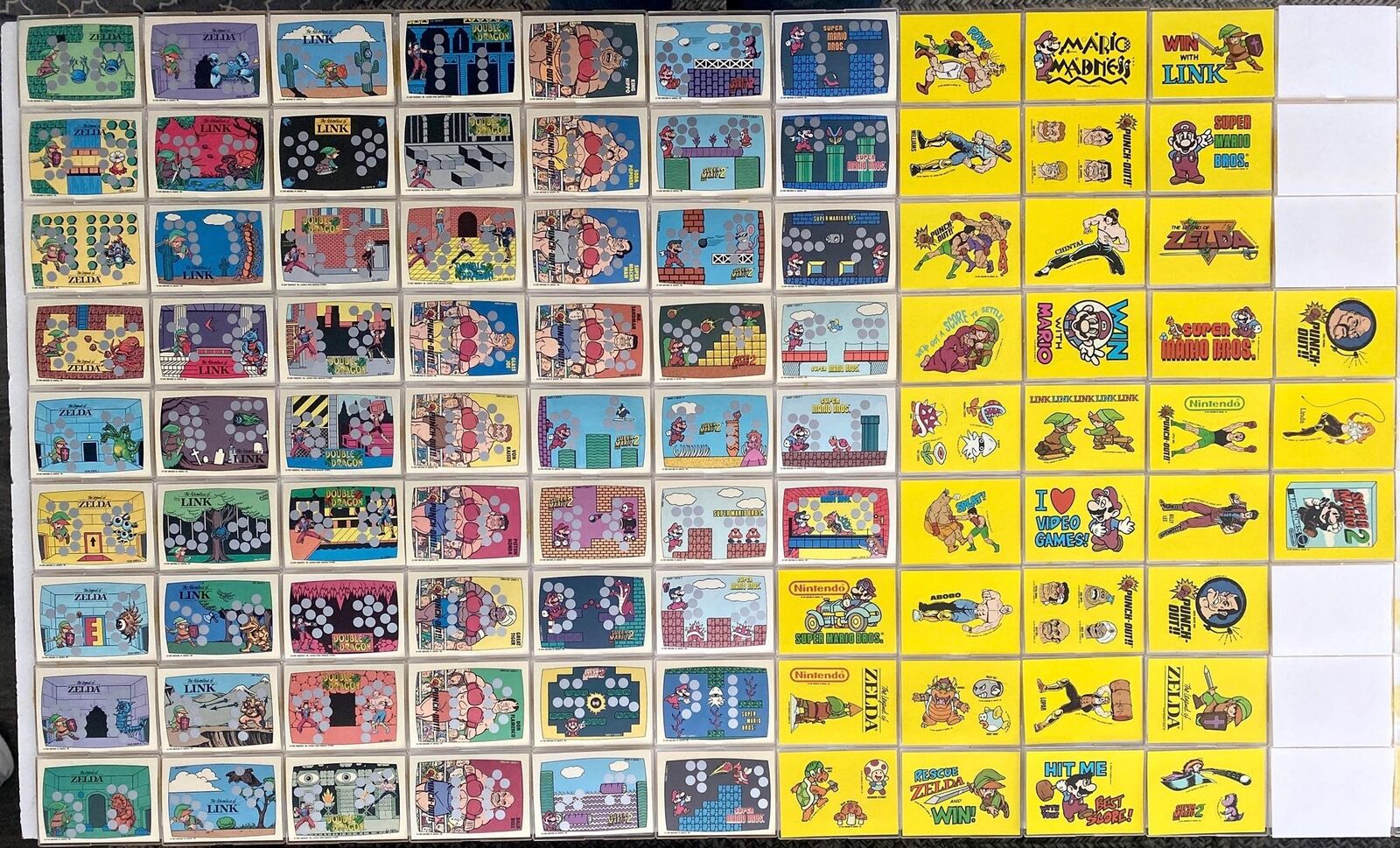 Nintendo Game Pack 60 Card Set with 33 Stickers Topps 1989 UNSCRATCHED