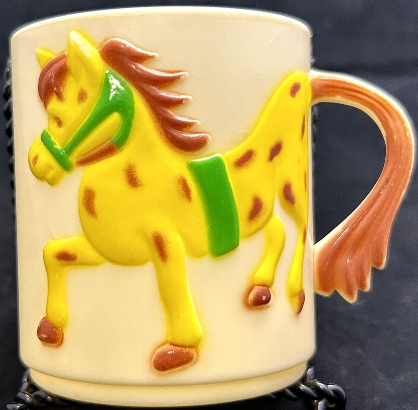 Vintage Spotted Horse Pony Plastic Cup
