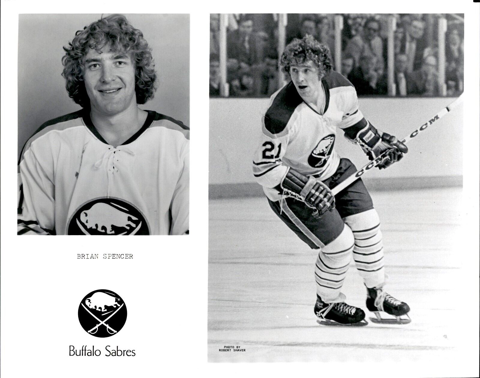 PF17 Original Photo BRIAN SPENCER 1973-77 BUFFALO SABRES NHL HOCKEY LEFT WING