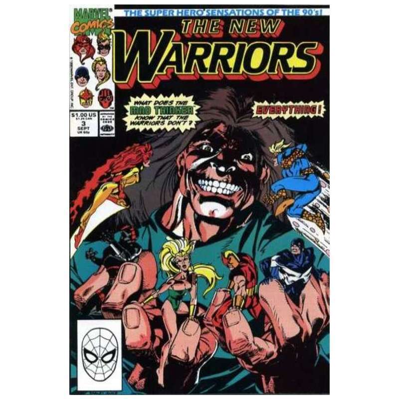 New Warriors (1990 series) #3 in Near Mint condition. Marvel comics [p'