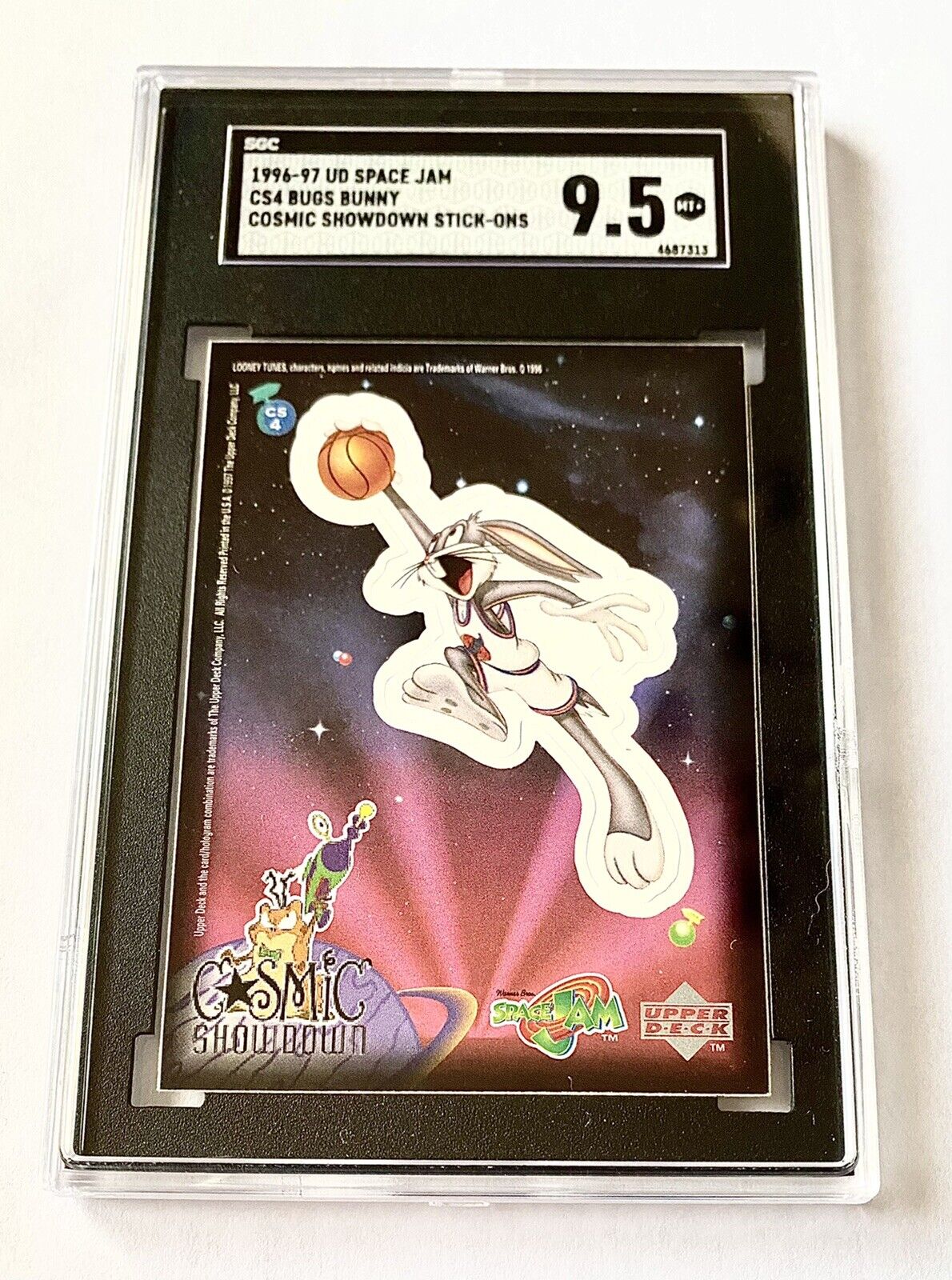 1996/1997 Upper Deck Space Jam Cosmic Showdown sticker # CS4 Bugs Bunny SGC 9.5