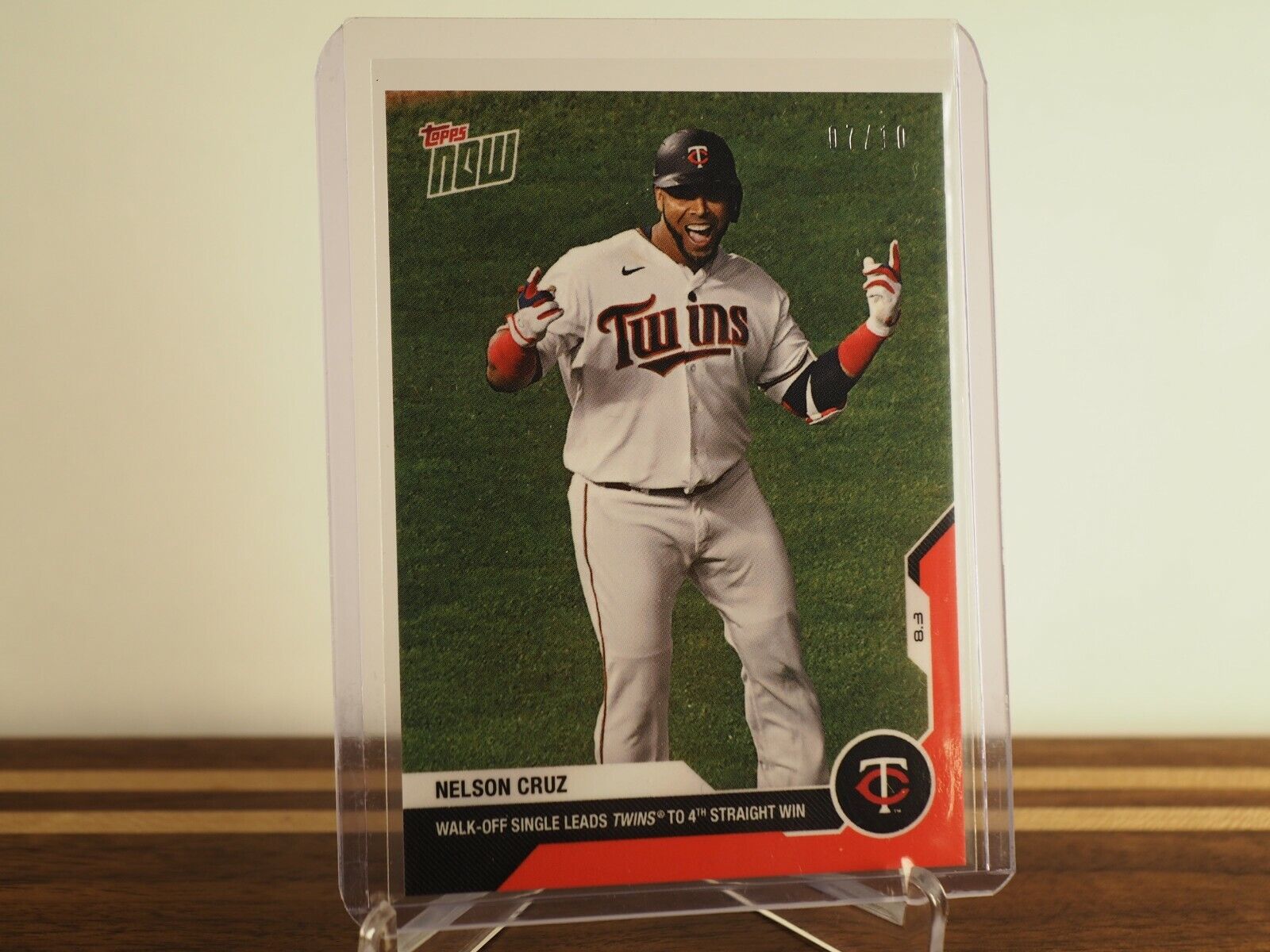 Nelson Cruz - MLB TOPPS NOW Card 50 - Print Run: 349 RED 7/10 foil PARALLEL