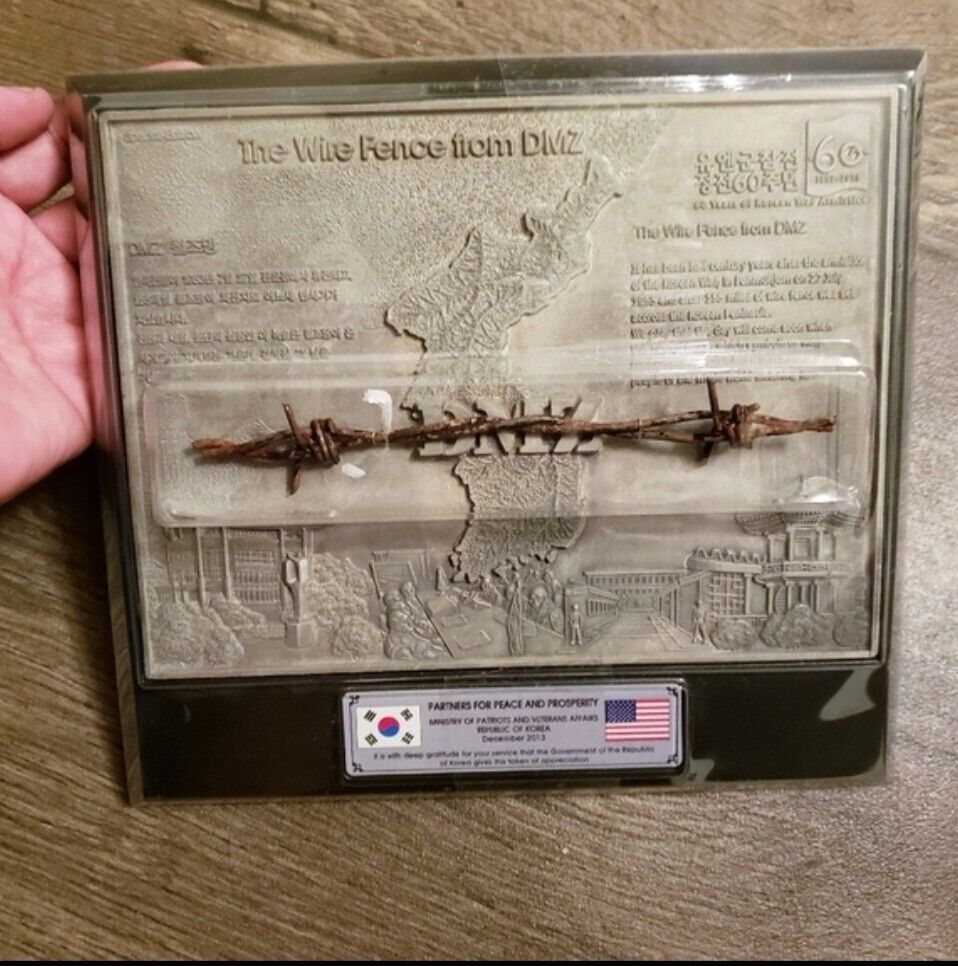 Vintage 2013 Special Edition The Wire Fence Korean Plaque From DMZ.