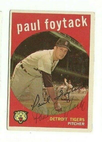 Paul Foytack 1959 Topps autographed auto signed card Tigers