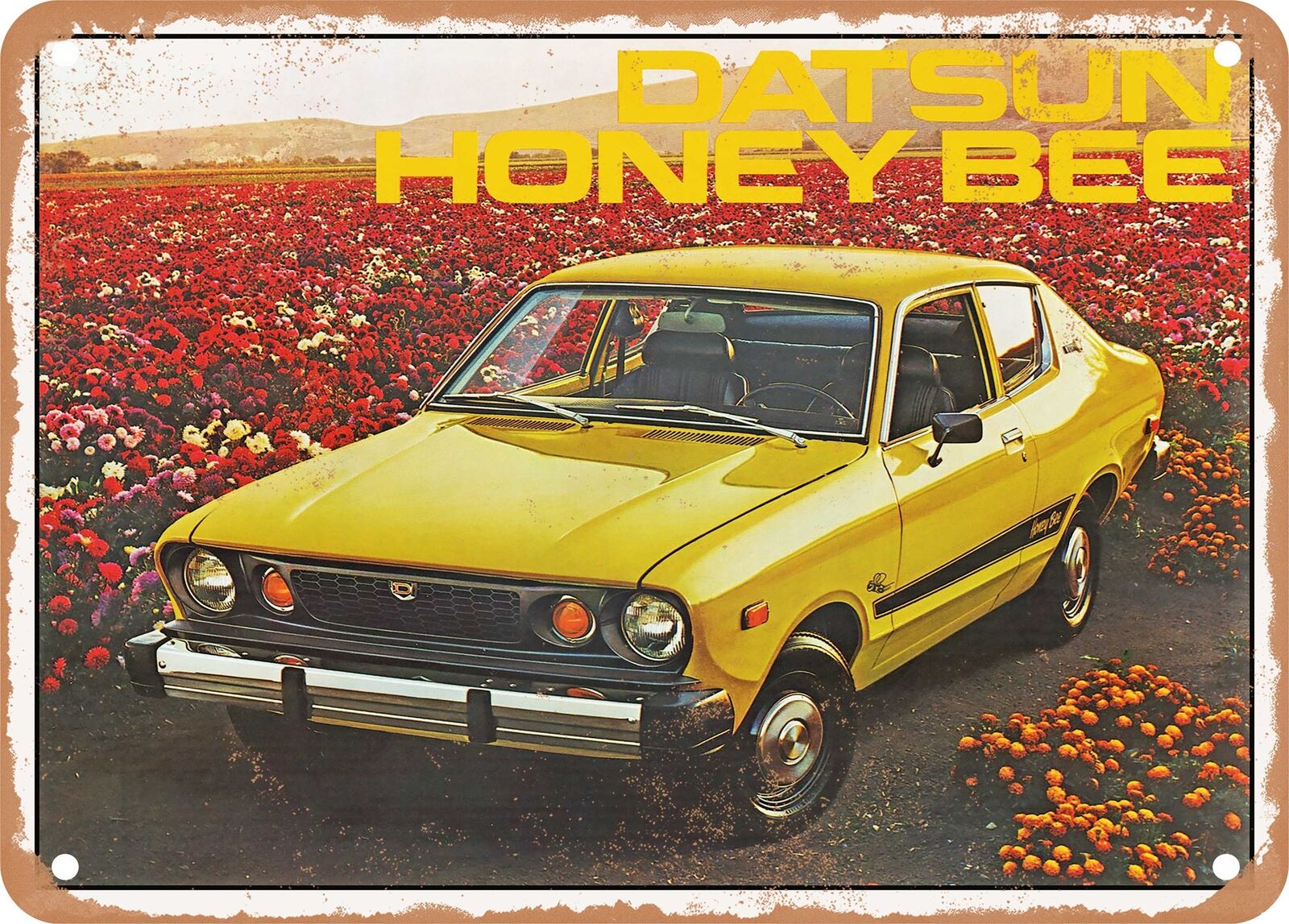 METAL SIGN - 1976 Datsun Honey Bee Vintage Ad 2