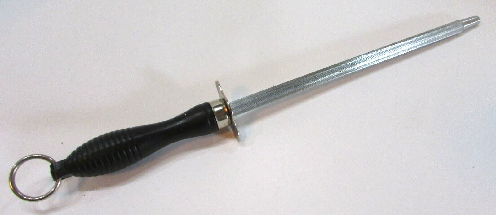 Vintage 1980\'s Black Handle Knife Steel Bar Rod 13\
