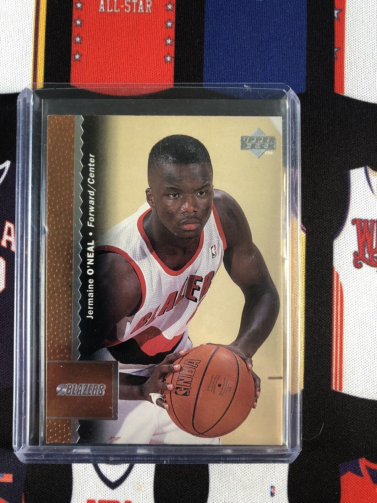 1996 1997 Upper Deck Jermaine O\'Neal Rookie Basketball Card #284 Trailblazers RC