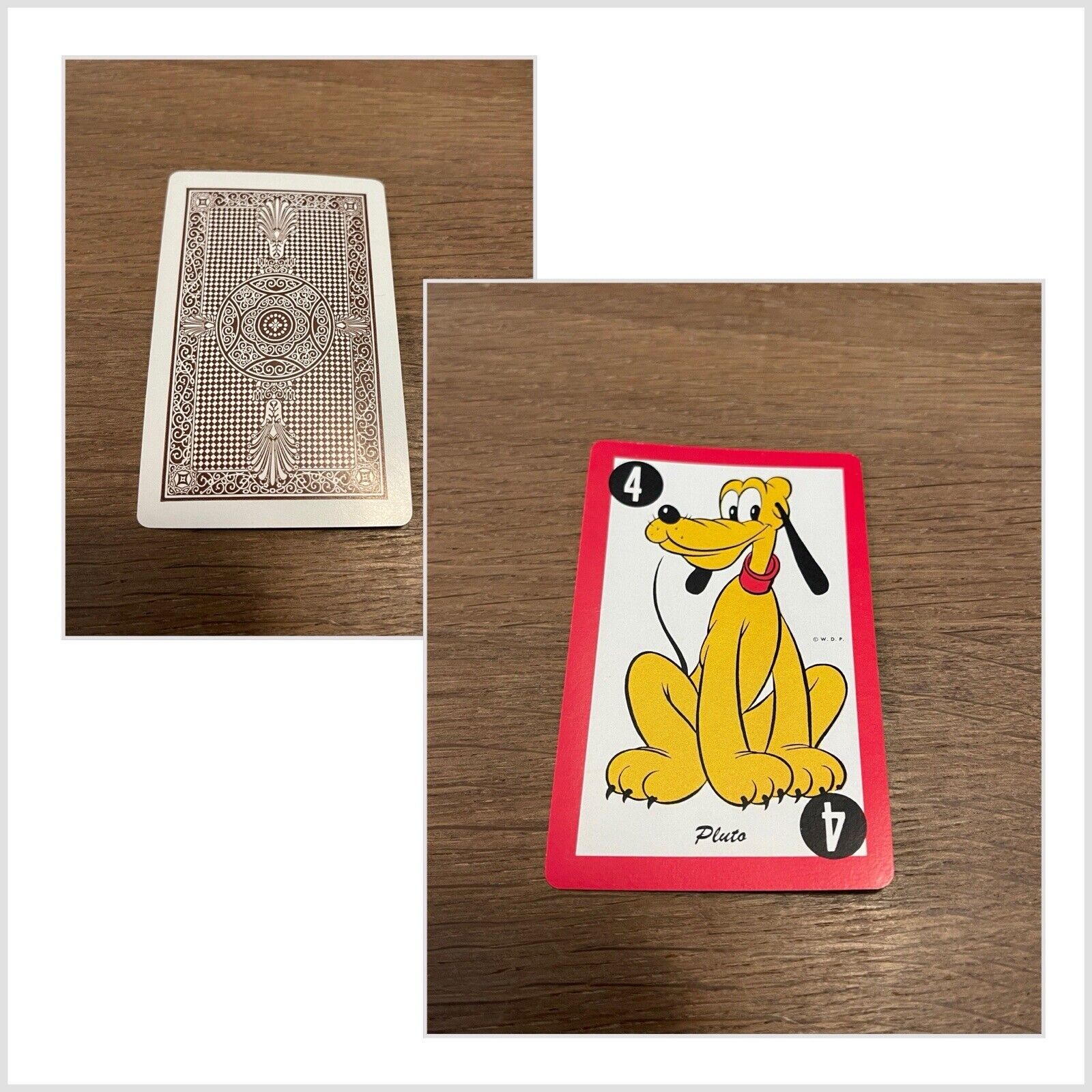 RARE VINTAGE 1949 WHITMAN DISNEY DONALD DUCK PLAYING CARD GAME PLUTO CARD