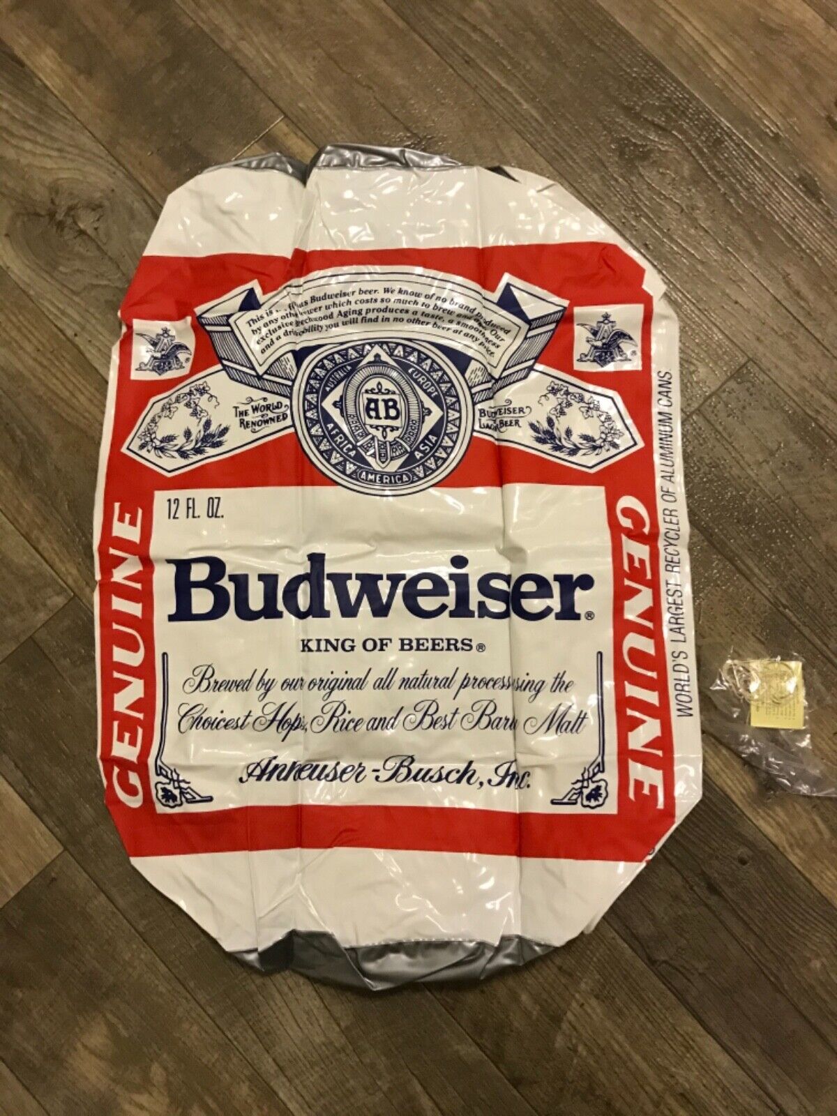Vintage Anheuser-Busch Budweiser Beer Inflatable Bud Can