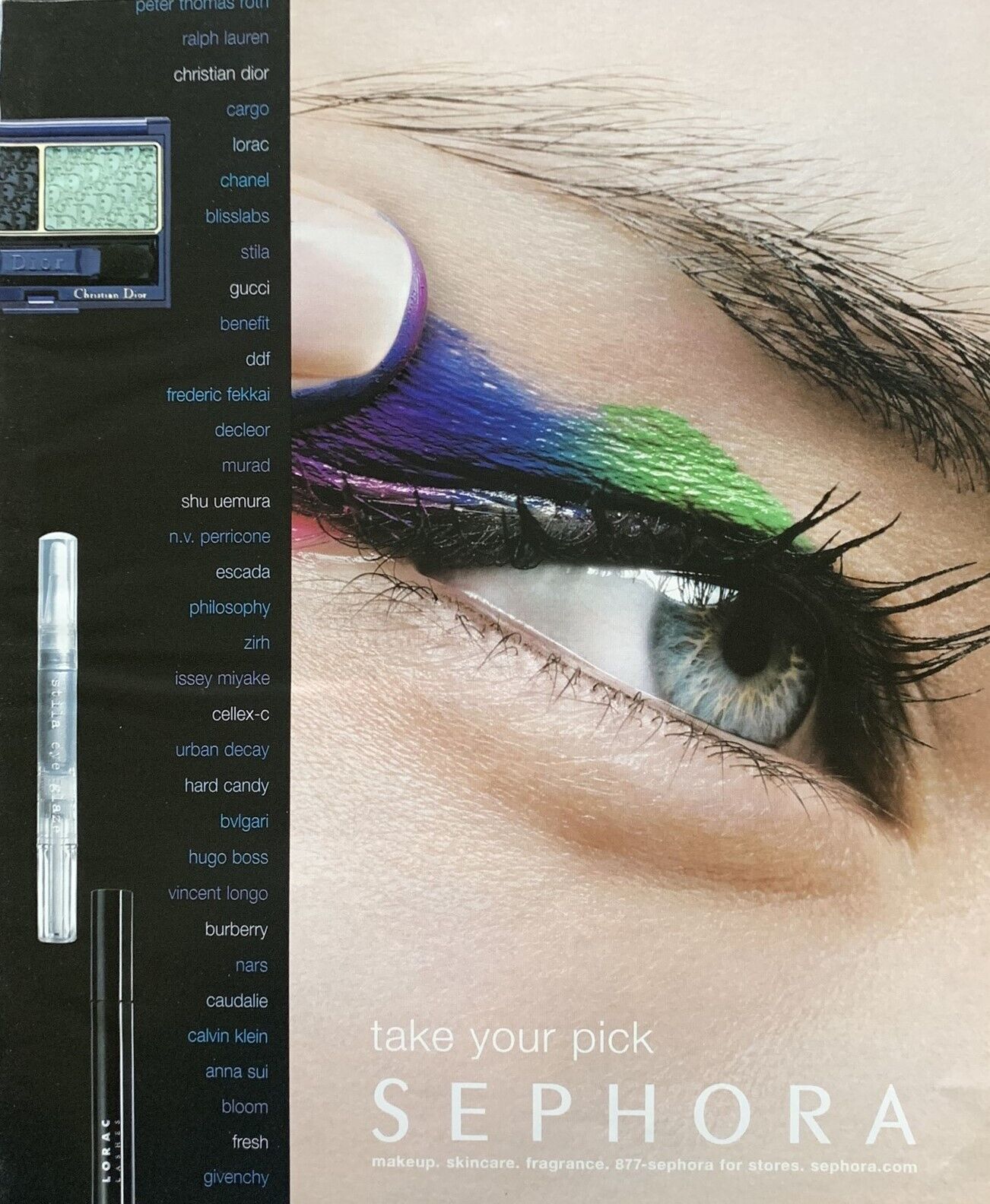 2001 SEPHORA Make Up Skincare Fragrance Take a Pick  Magazine PRINT AD