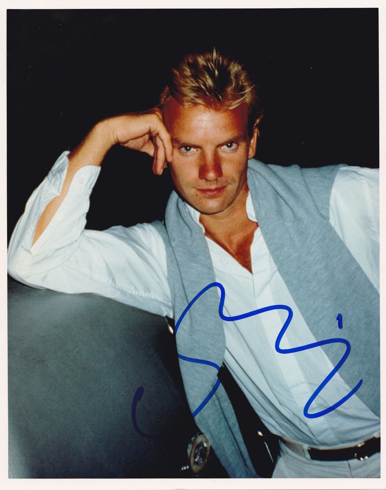 MUSIC ICON STING SIGNED 8X10 PHOTO AUTHENTIC AUTOGRAPH IN-PERSON THE POLICE COA