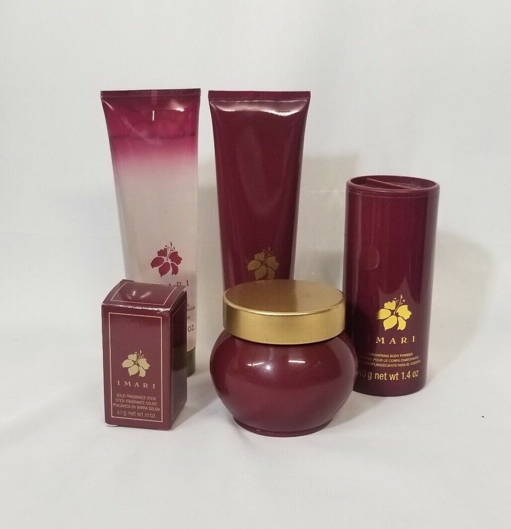 Avon Imari Fragrance Set Shower Gel Lotion Cream Solid Perfume Shimmer Powder 