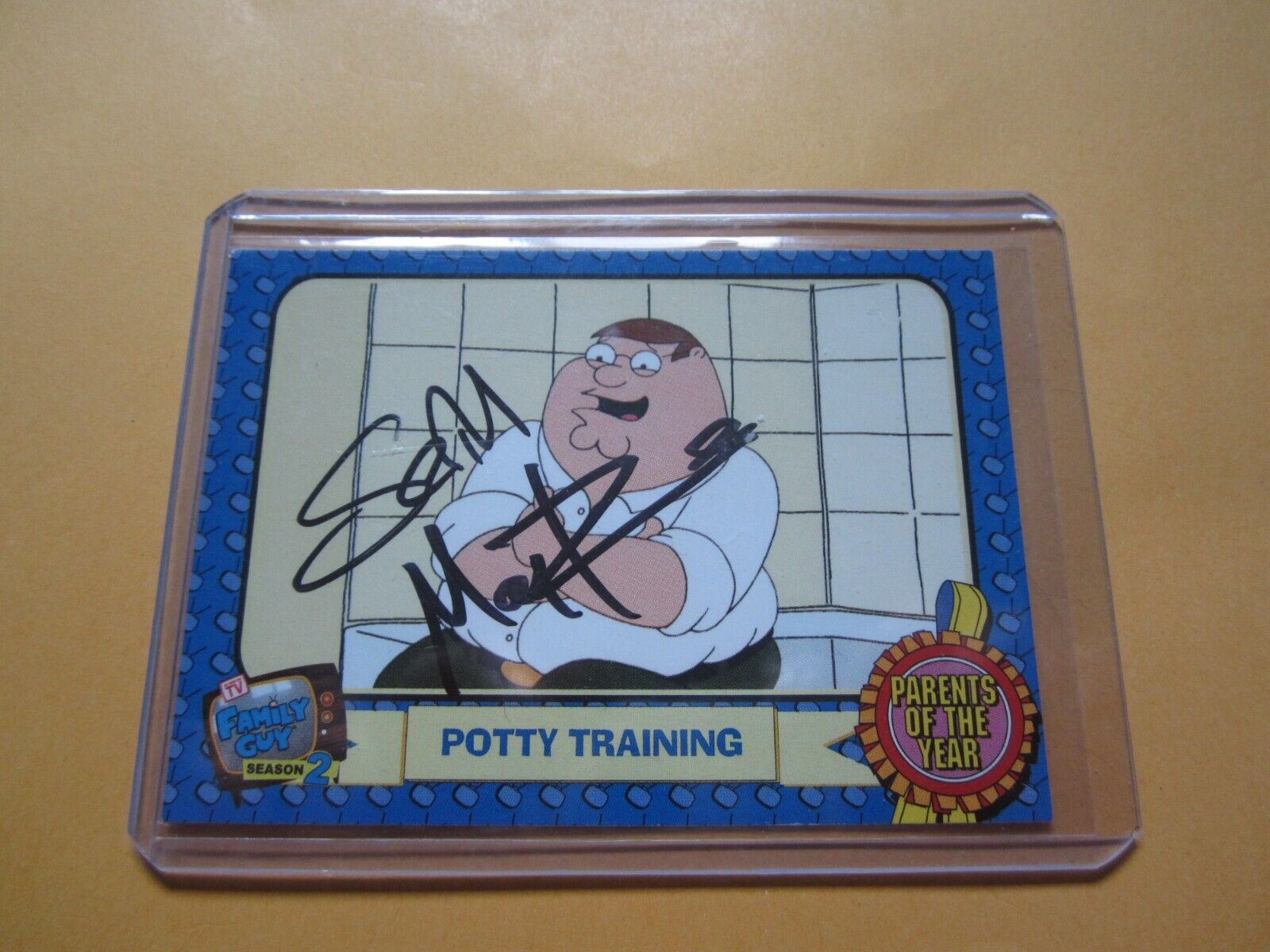 Seth Macfarlane signed Family Guy trading card