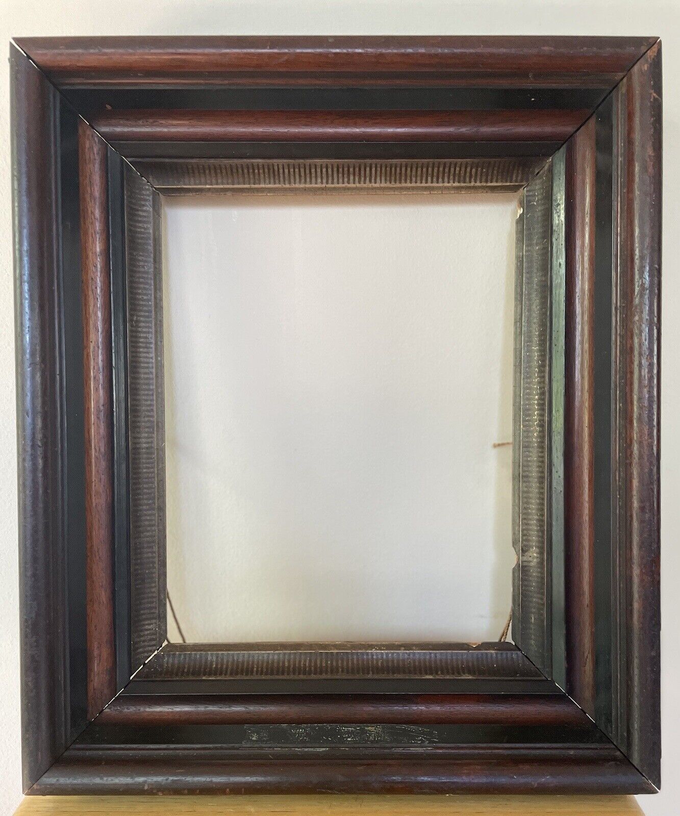 Rare Antique Heavy Wooden Art Frame 13.75”x11.75”x3”-Brown