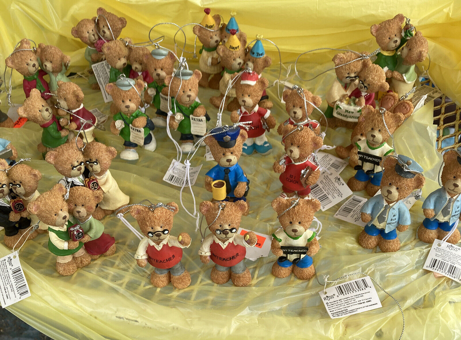 Vintage Russ Berrie Teddy Bear NWT Ornament Figurine Choose From 19 Handpainted