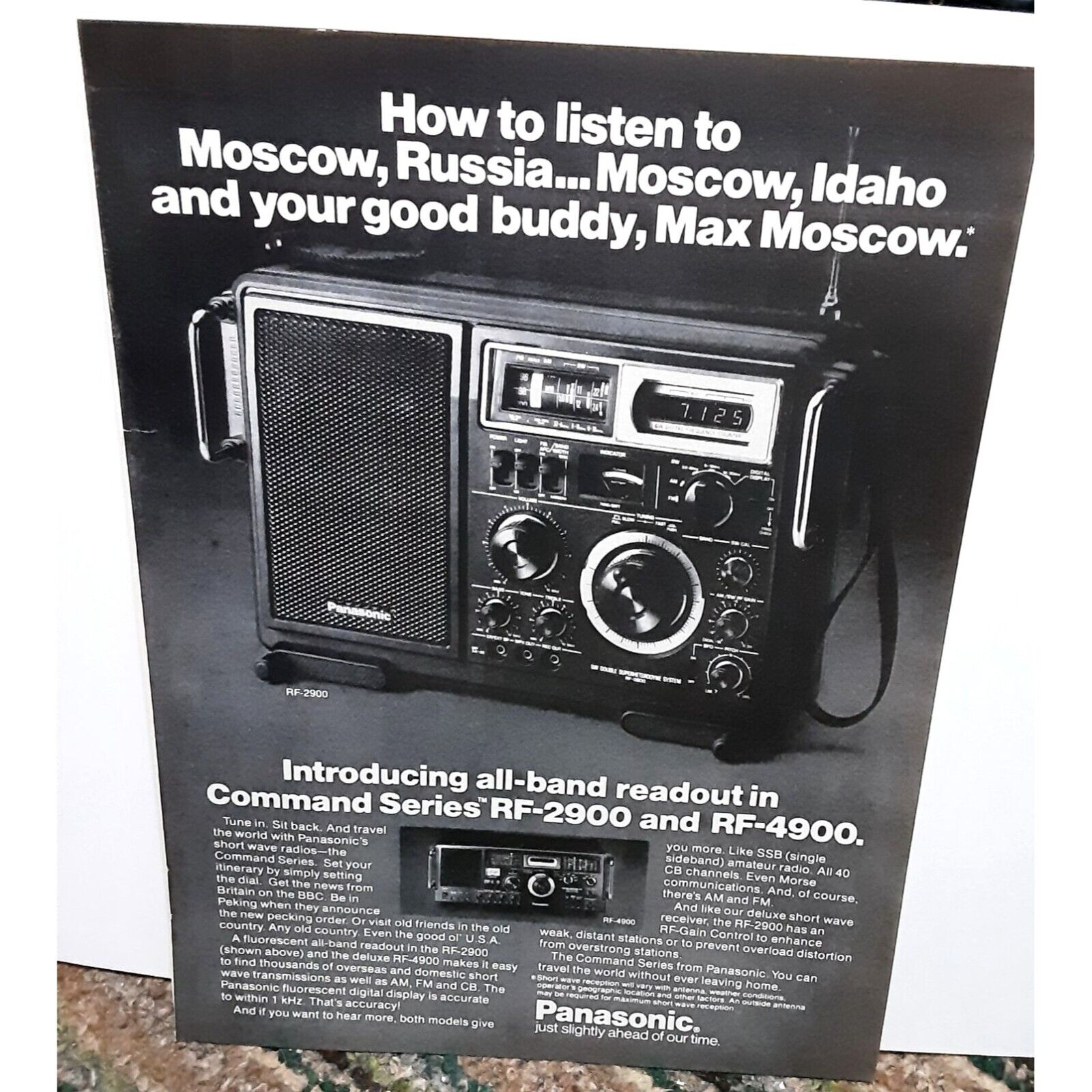 1979 Panasonic Shortwave Radio RF 2900 RF 4900 Command Vintage Print Ad 70s