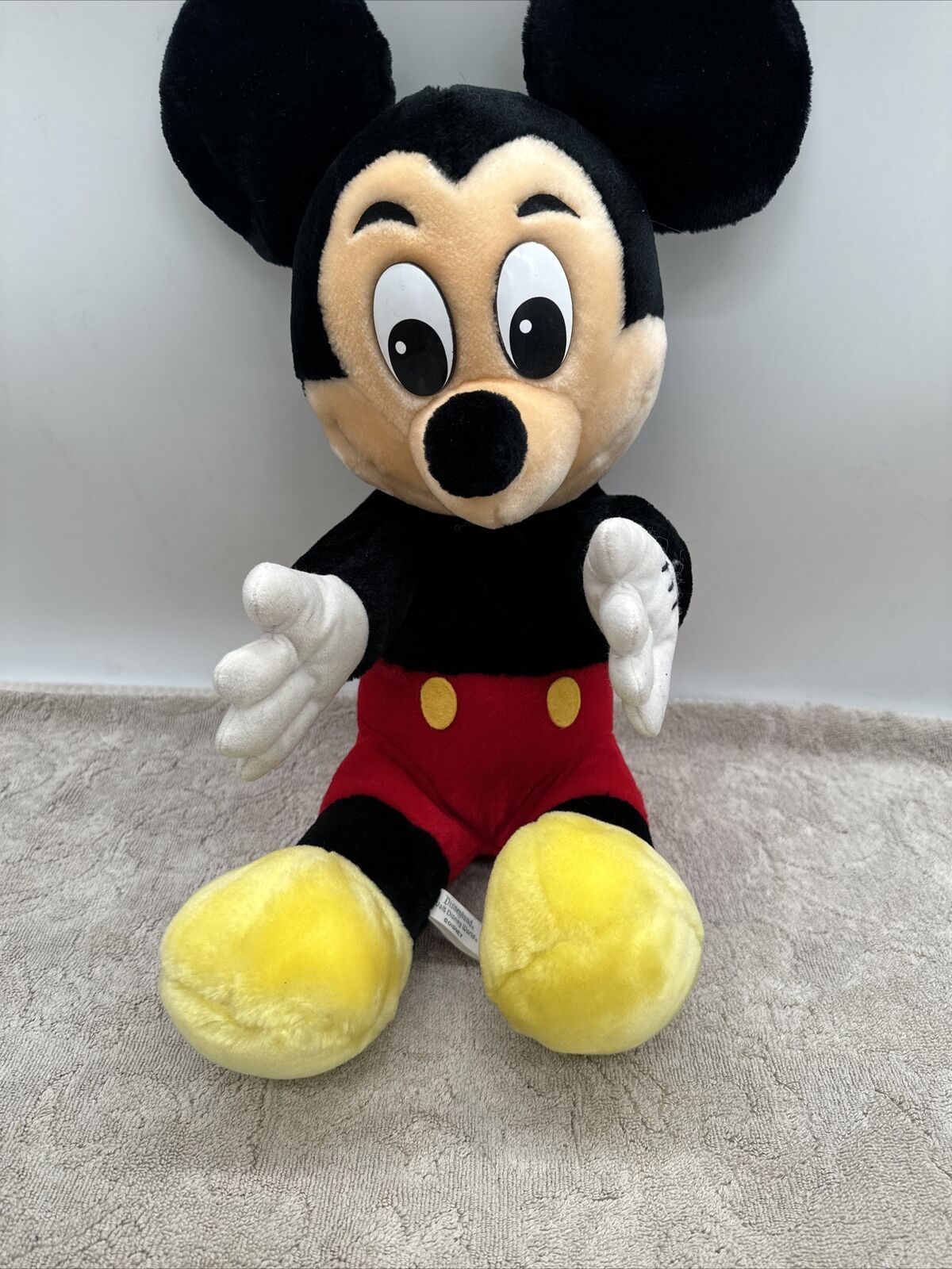 VINTAGE Disneyland Walt Disney World Mickey Mouse Plush Stuffed Animal 13” 