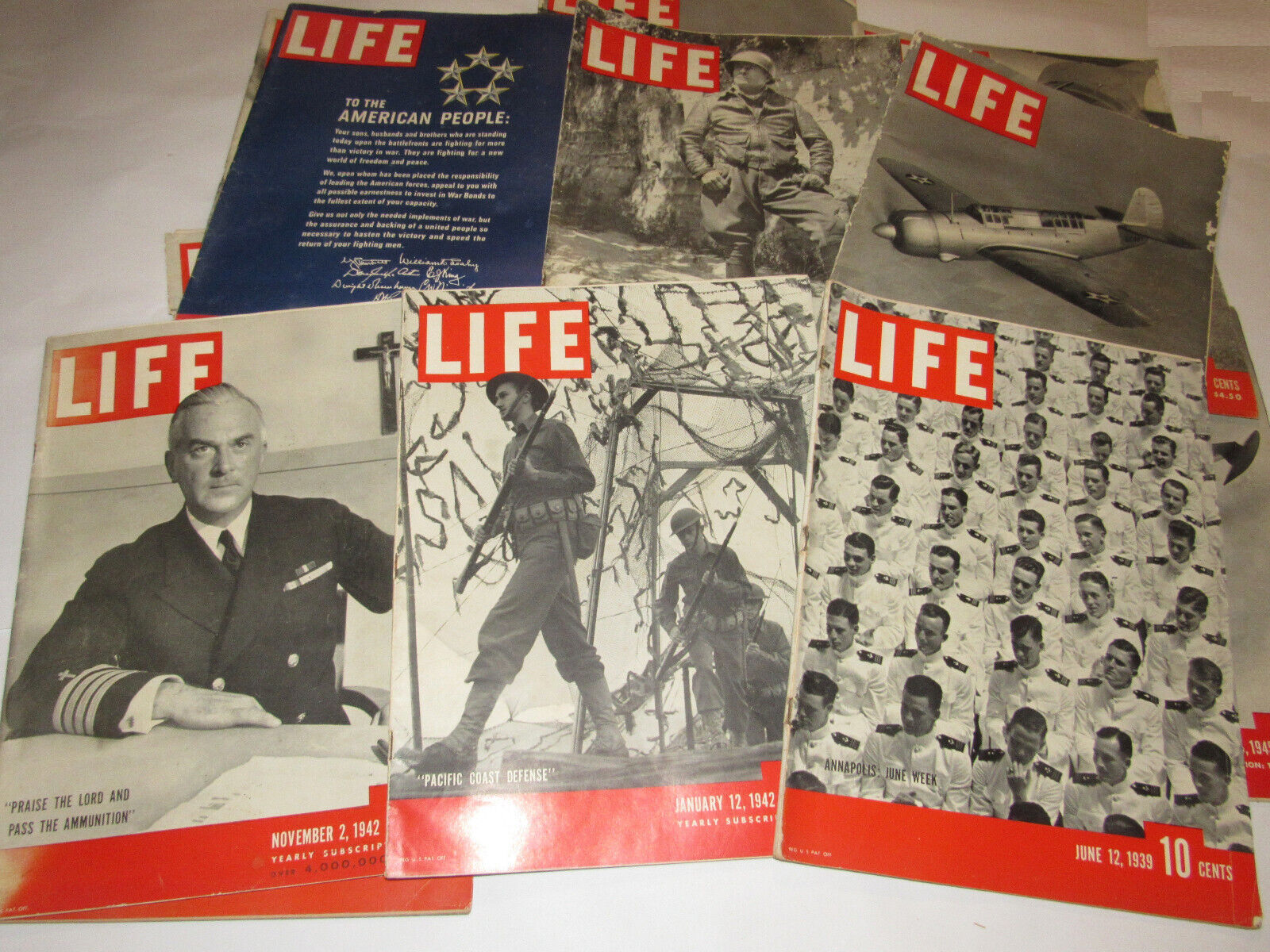 22 VINTAGE WWII LIFE MAGAZINES 1939-1945 WW2 HISTORY IN PICTURES GREAT ADS