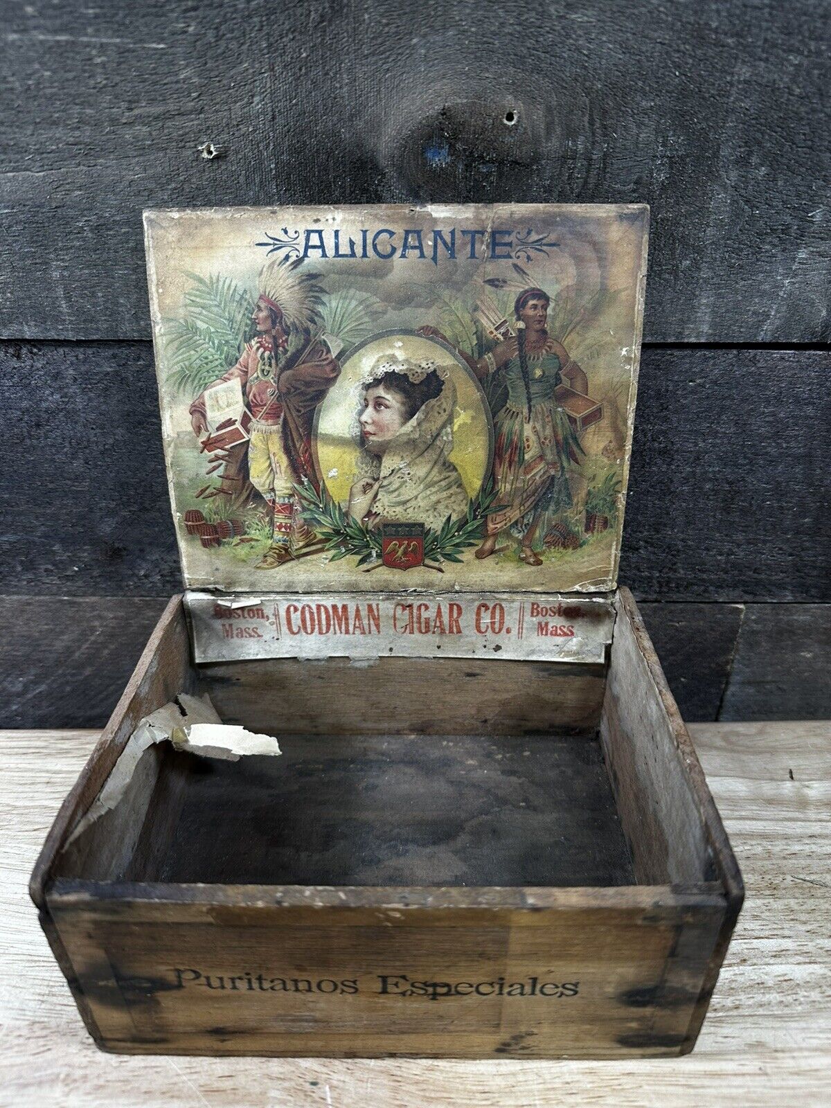 Vintage Codman Cigar Co. “Alicante” Habana Cigar Box 
