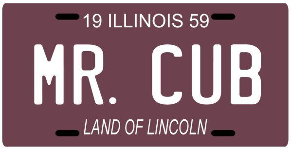 Ernie Banks Mr. Cub Chicago Cubs 1959 IL License plate