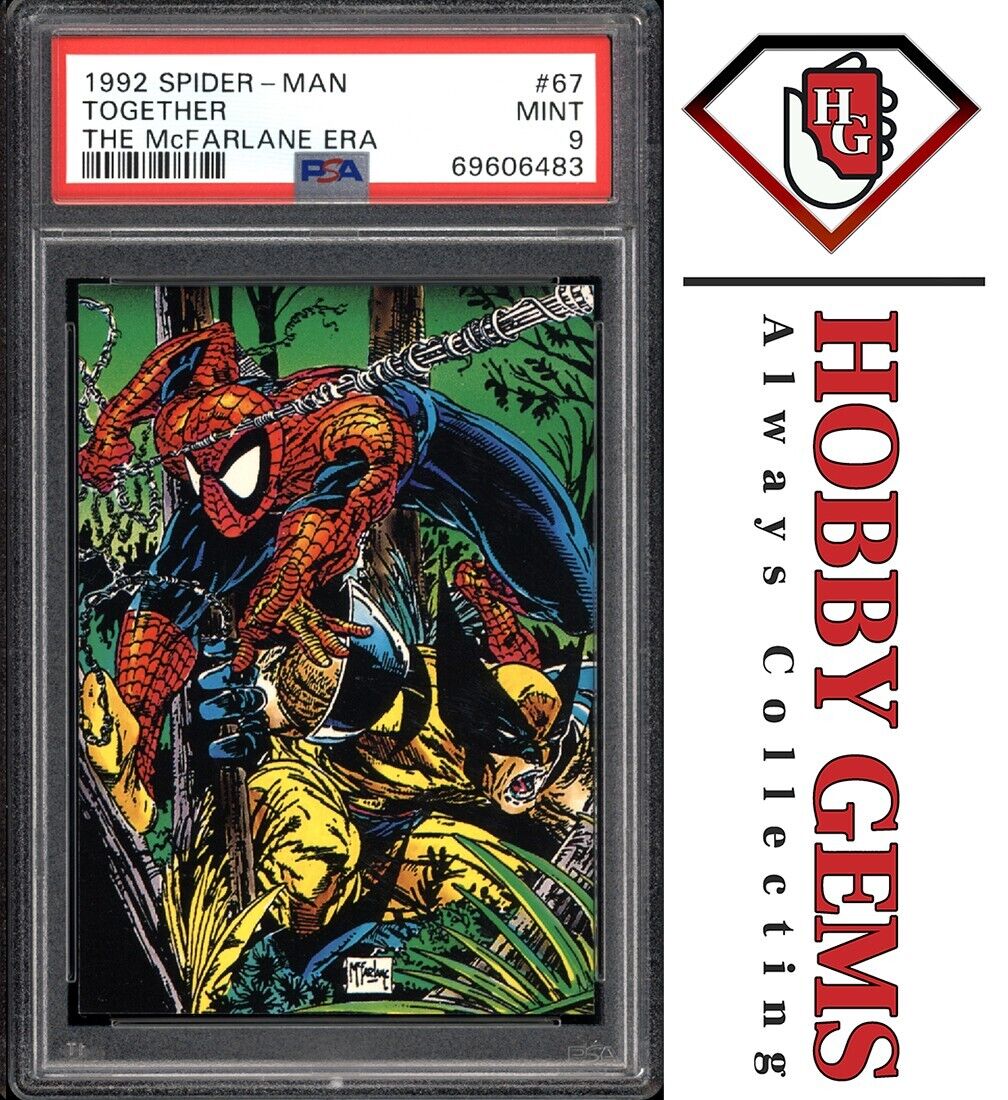 SPIDER-MAN WOLVERINE PSA 9 1992 Spider-Man the McFarlane Era Together #67 C5