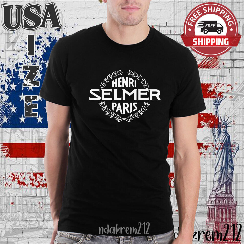 HENRI SELMER PARIS Design Logo Man's T-shirt Size S-5XL 