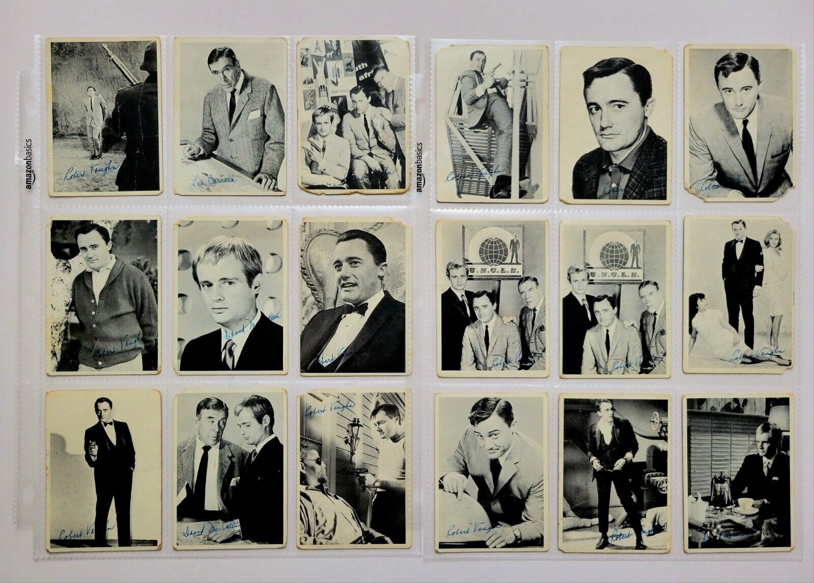 Vintage 1965 Topps MAN FROM U.N.C.L.E. Series 1: Lot of 18 Puzzle-Back Cards