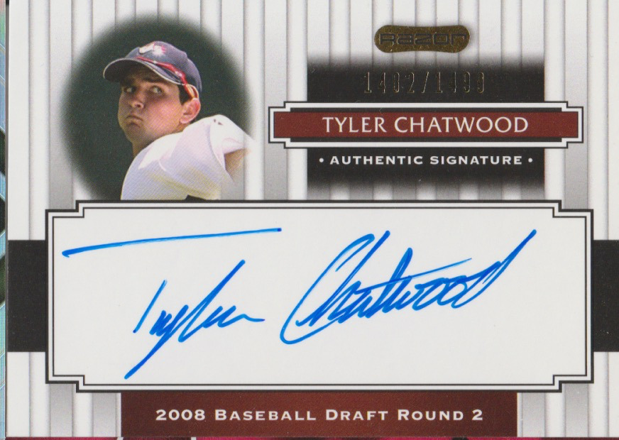 Tyler Chatwood 2008 Razor RC rookie auto autograph card 164 /1499