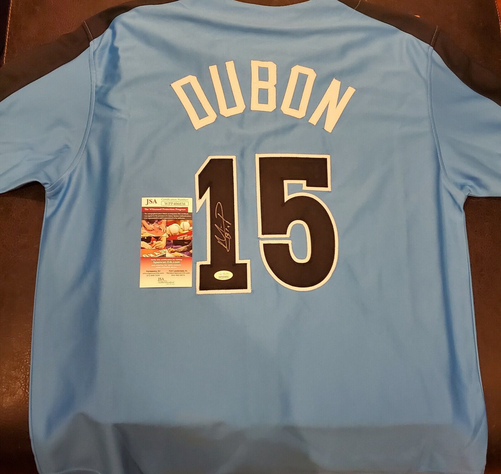 Houston Astros Mauricio Dubon  Signed \'17 Futures Game World jersey JSA