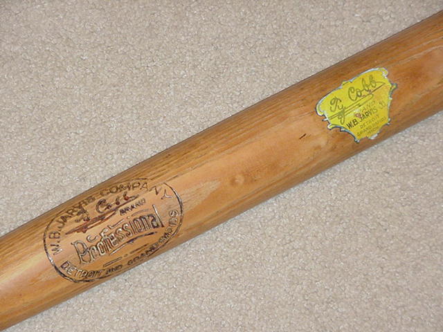 Ty Cobb W B Jarvis Professional Model Game Bat 1912-14 Detroit Tigers HOF