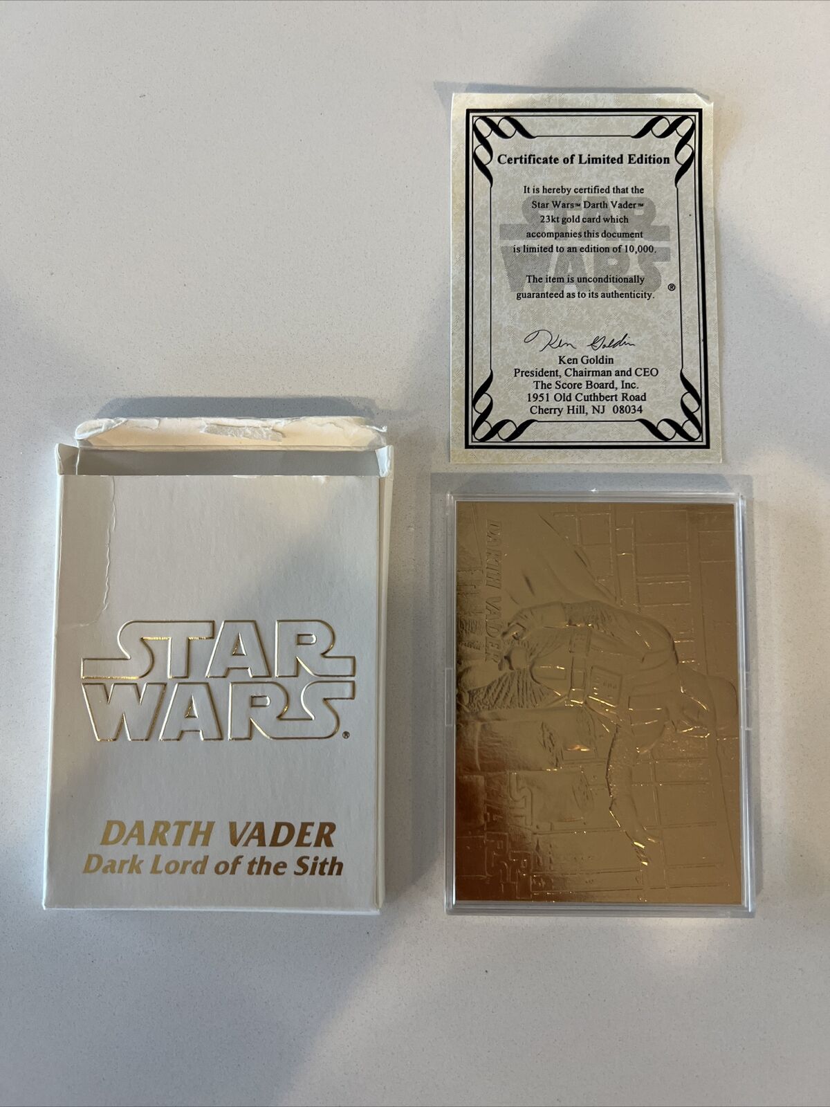 1995 Score Board 23k Gold Foil Card Star Wars Darth Vader Vintage Limited Editio