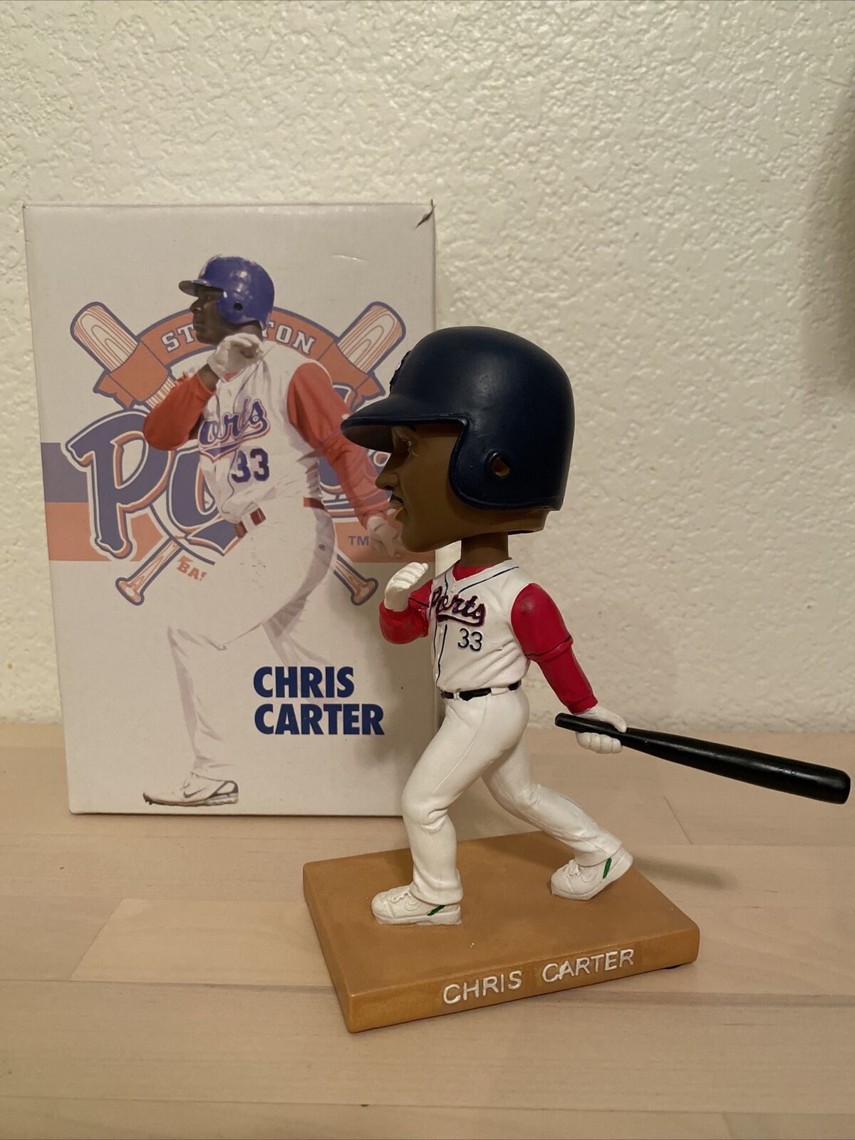 CHRIS CARTER STOCKTON PORTS BOBBLE HEAD BREWERS ASTROS YANKEES 2008 CHAMPIONS