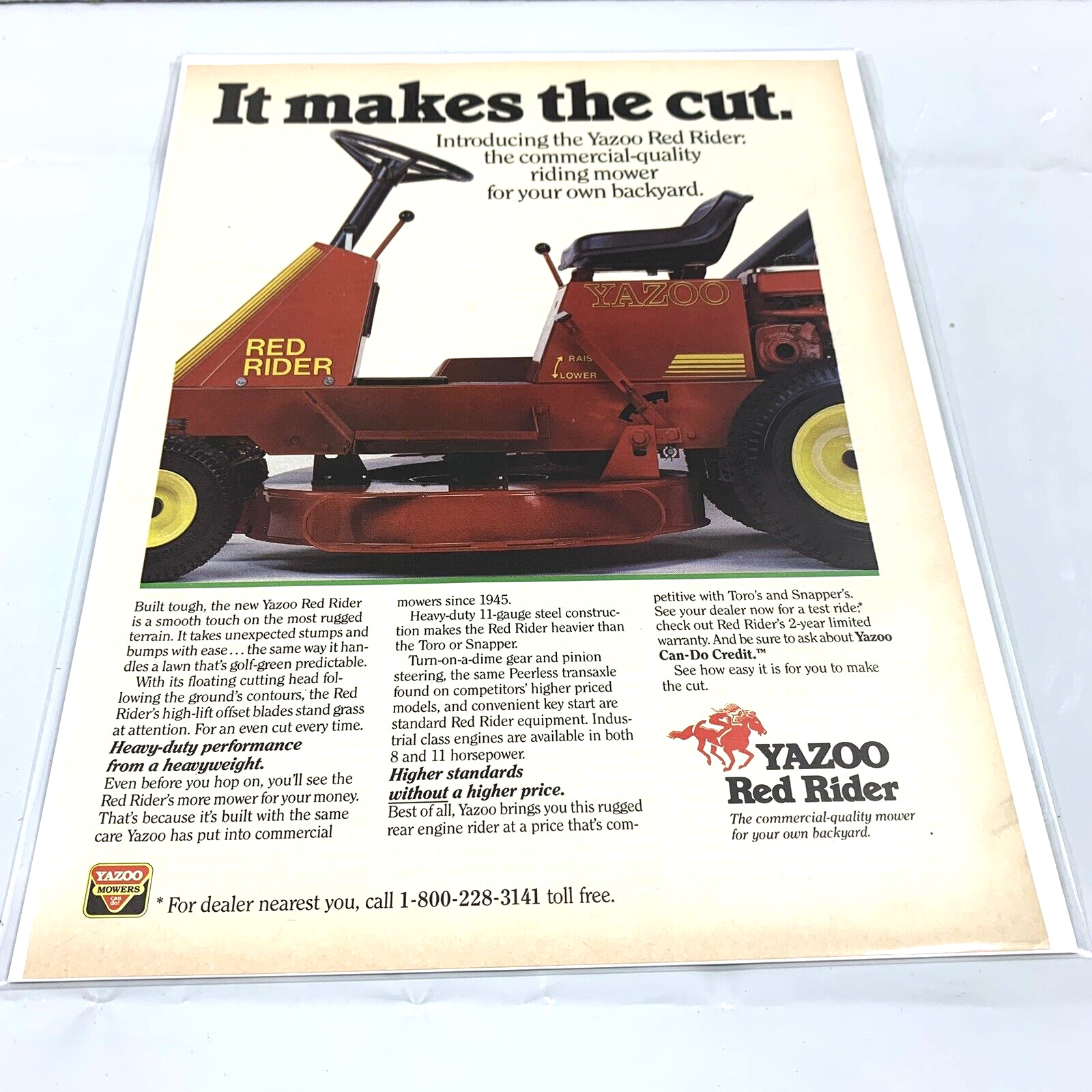 Vintage 1987 Print Ad Yazoo Red Rider Genuine Magazine Advertisement Ephemera